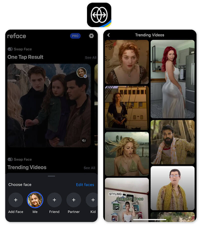 Reface App app para cambiar caras