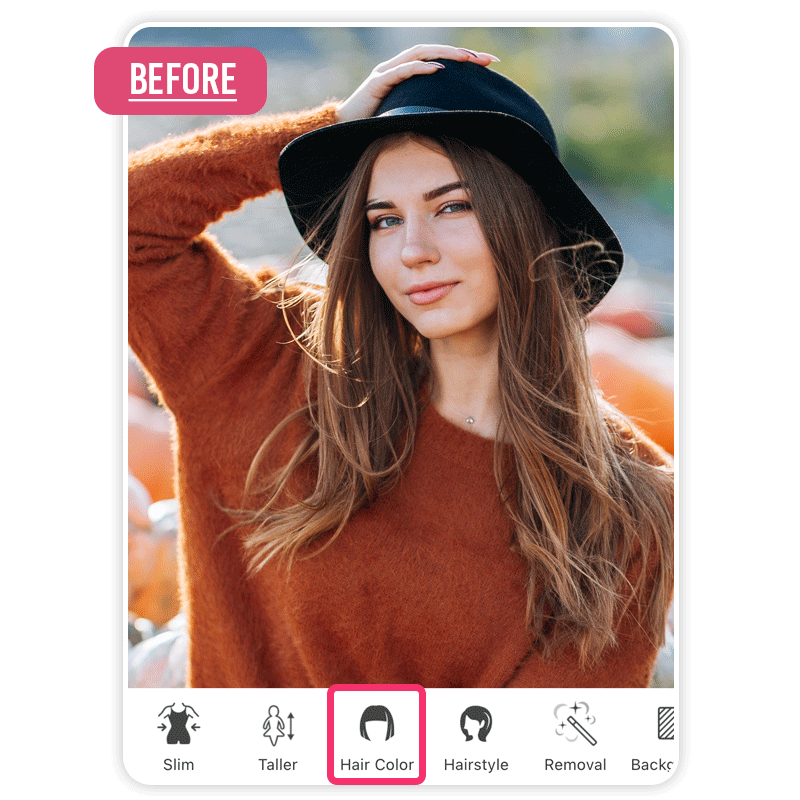 Essayer couleur e cheveux
