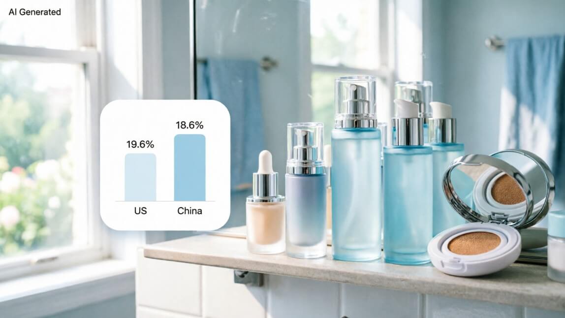 K-beauty products shipping to the United States, now Korea's top cosmetics export market