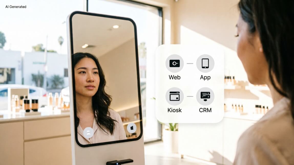 Omnichannel K-beauty personalization stack across web, app and in-store kiosk
