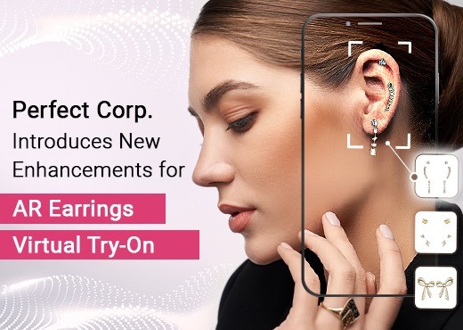 Perfect Corp. presenta adición de la colocación de múltiples aretes a prueba de joyería virtual 3D hiperrealista basada en RA