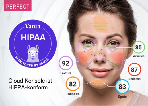 Die Beauty SaaS-Markenkonsole von Perfect Corp. für die KI-Hautanalyse wurde als HIPAA-konform bestätigt