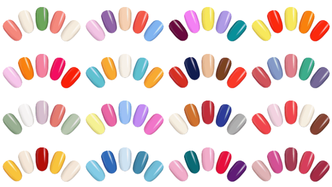 搭載されいているネイルカラーの一部
