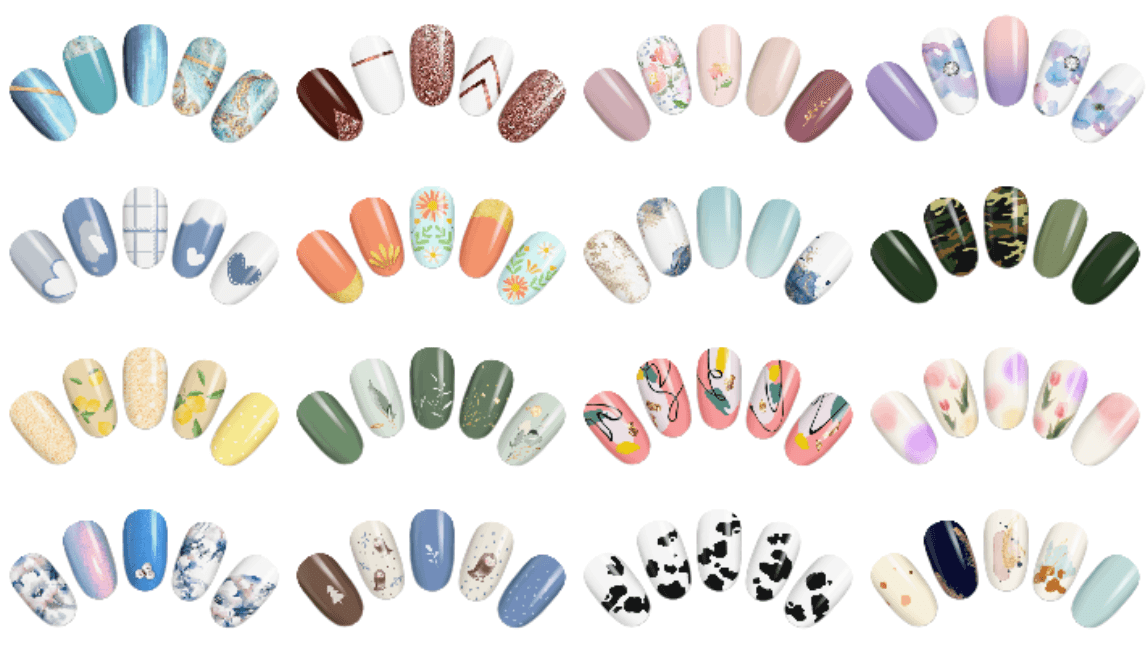 搭載されいてるネイルデザインの一部