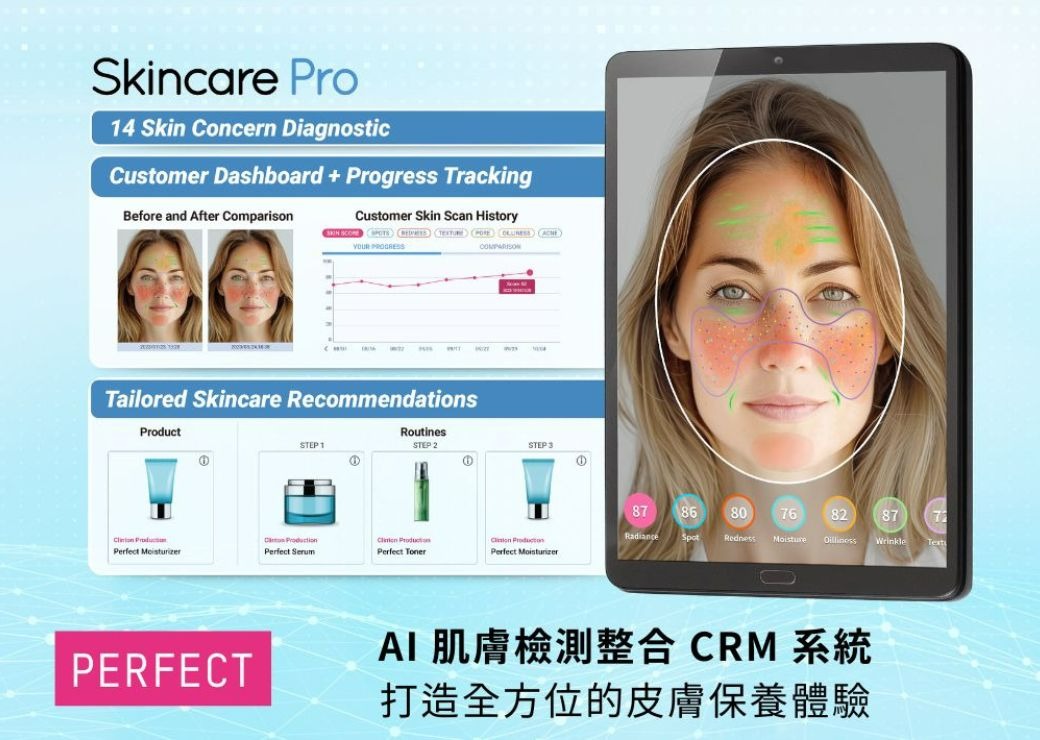 玩美移動推出備受期待的 Skincare Pro - 整合 CRM 系統的 AI 肌膚科技， 打造全方位肌膚科技平台
