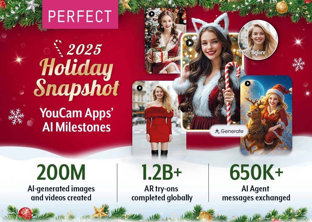 YouCam Apps Celebrate a Breakthrough Year of AI Creativity, AR Exploration, and Agentic Innovation This Holiday Season