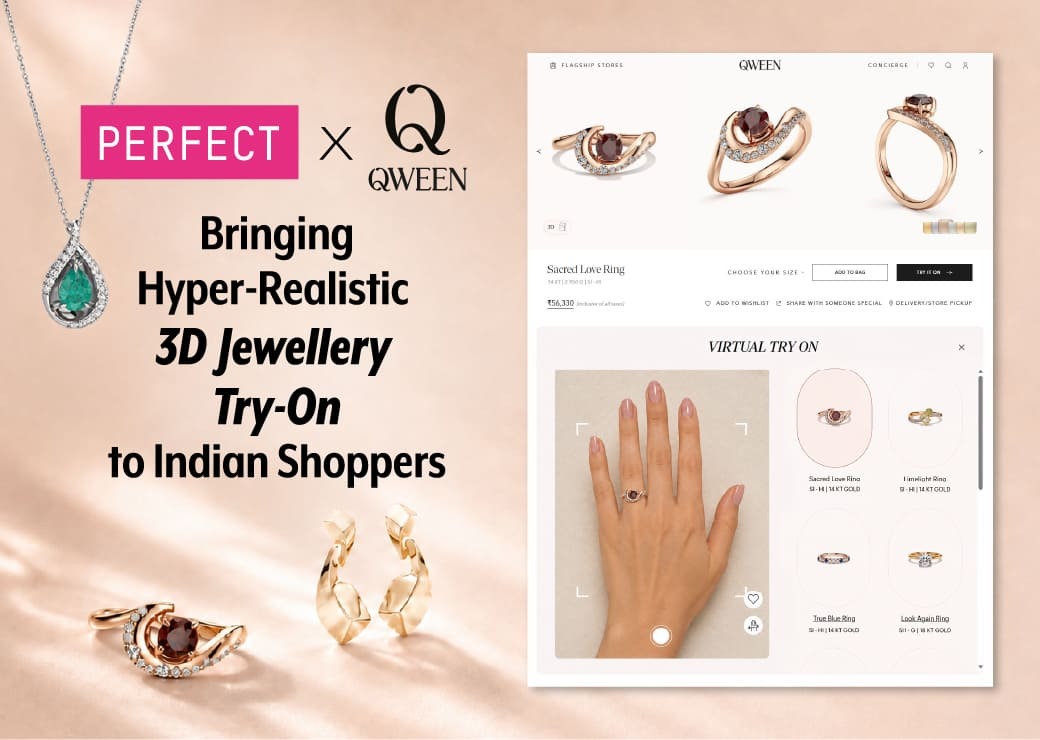 QWEEN Launches Hyper-Realistic 3D Jewellery Virtual Try-On for Indian Shoppers with Perfect Corp.