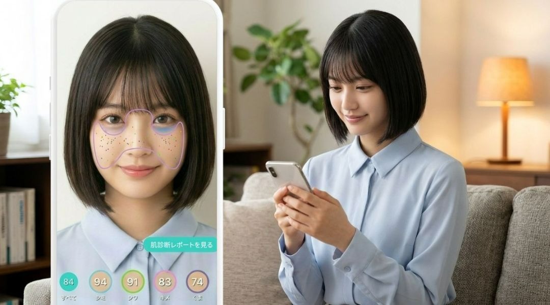 AI肌診断｜カメラで肌年齢・肌タイプを測定