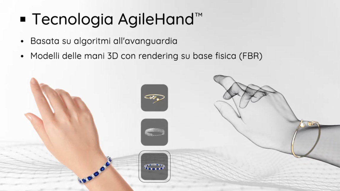Tecnologia AgileHand per Rendering 3D di Gioielli Online