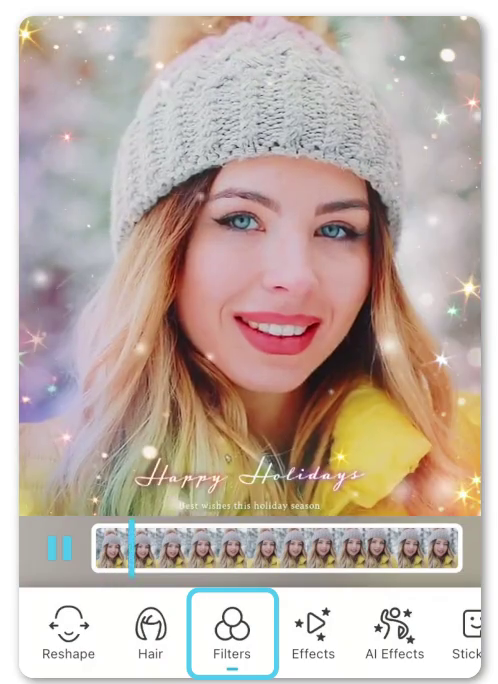 Idee video Noel Tiktok pour envoyer une carte video de Noel