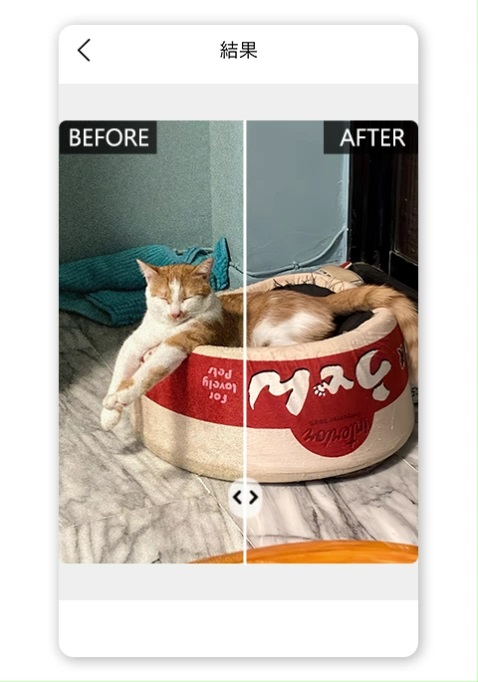 荒い画像を綺麗にする様子