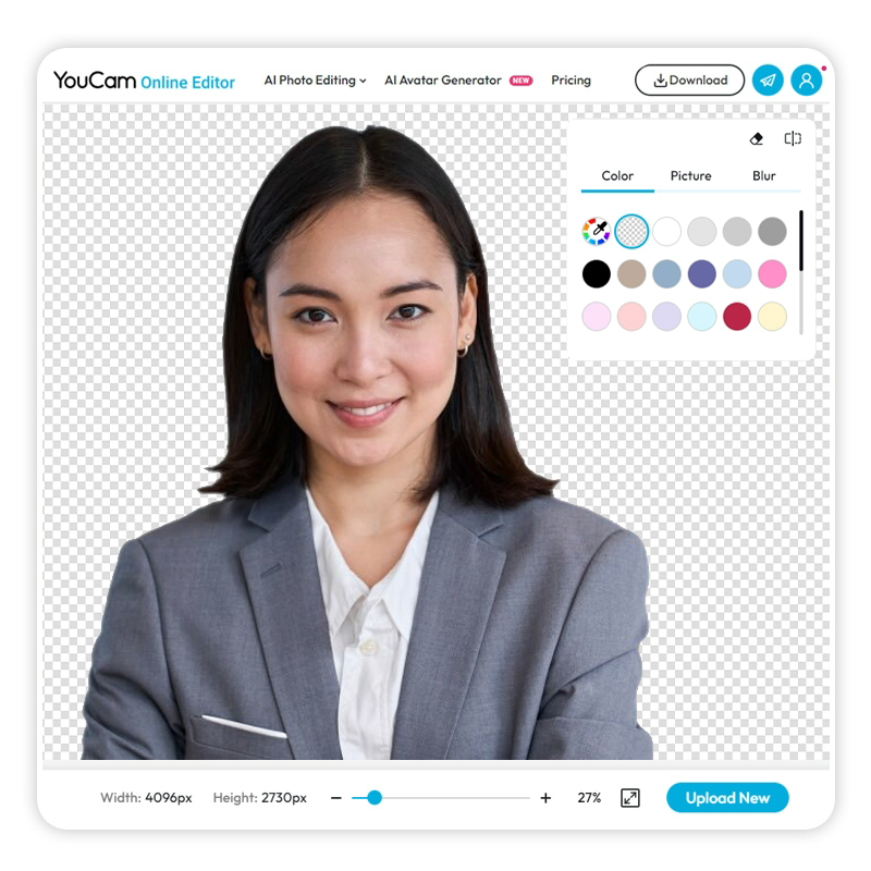 YouCam Editeur photo en ligne pour découper une image en ligne