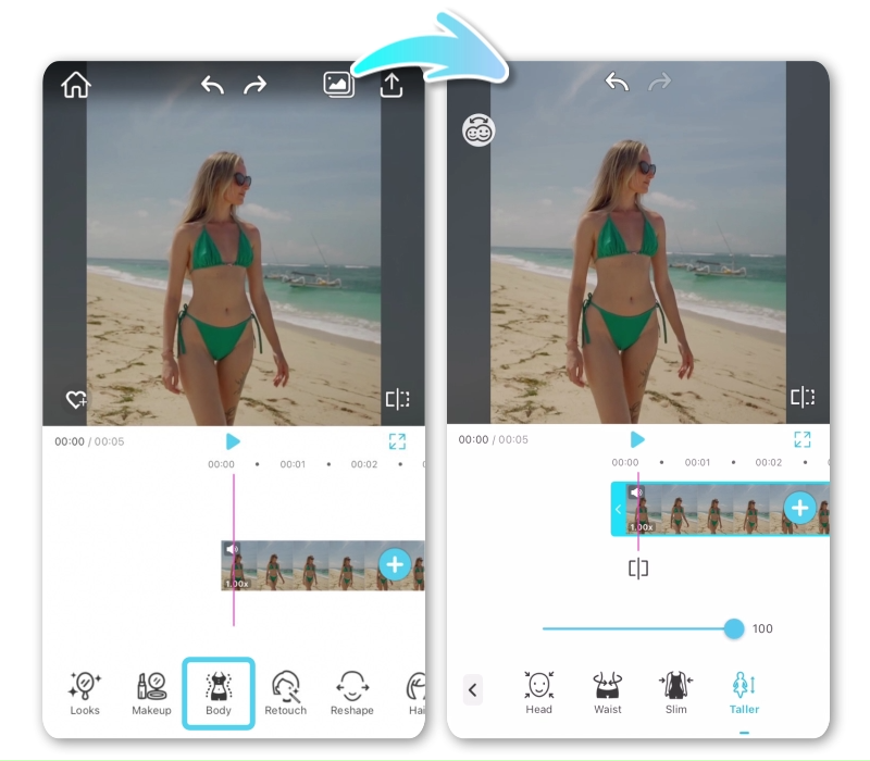 editar cuerpo en video