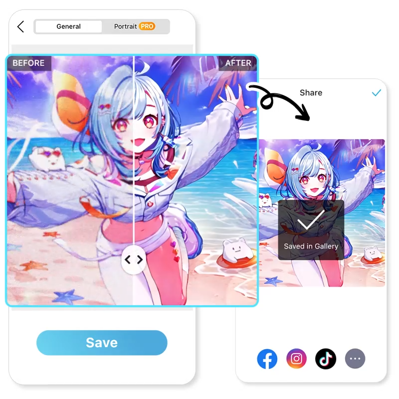 Increase Image Resoltion easily online.