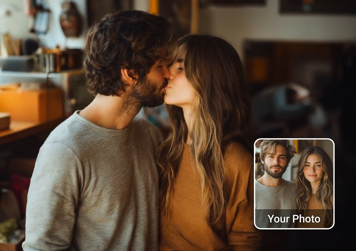 Faire un Bisou IA :  faire s’embrasser des personnes sur photo et vidéo 