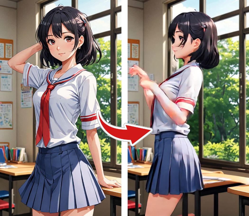 YouCam画像編集ツールで生成した立ち絵動画