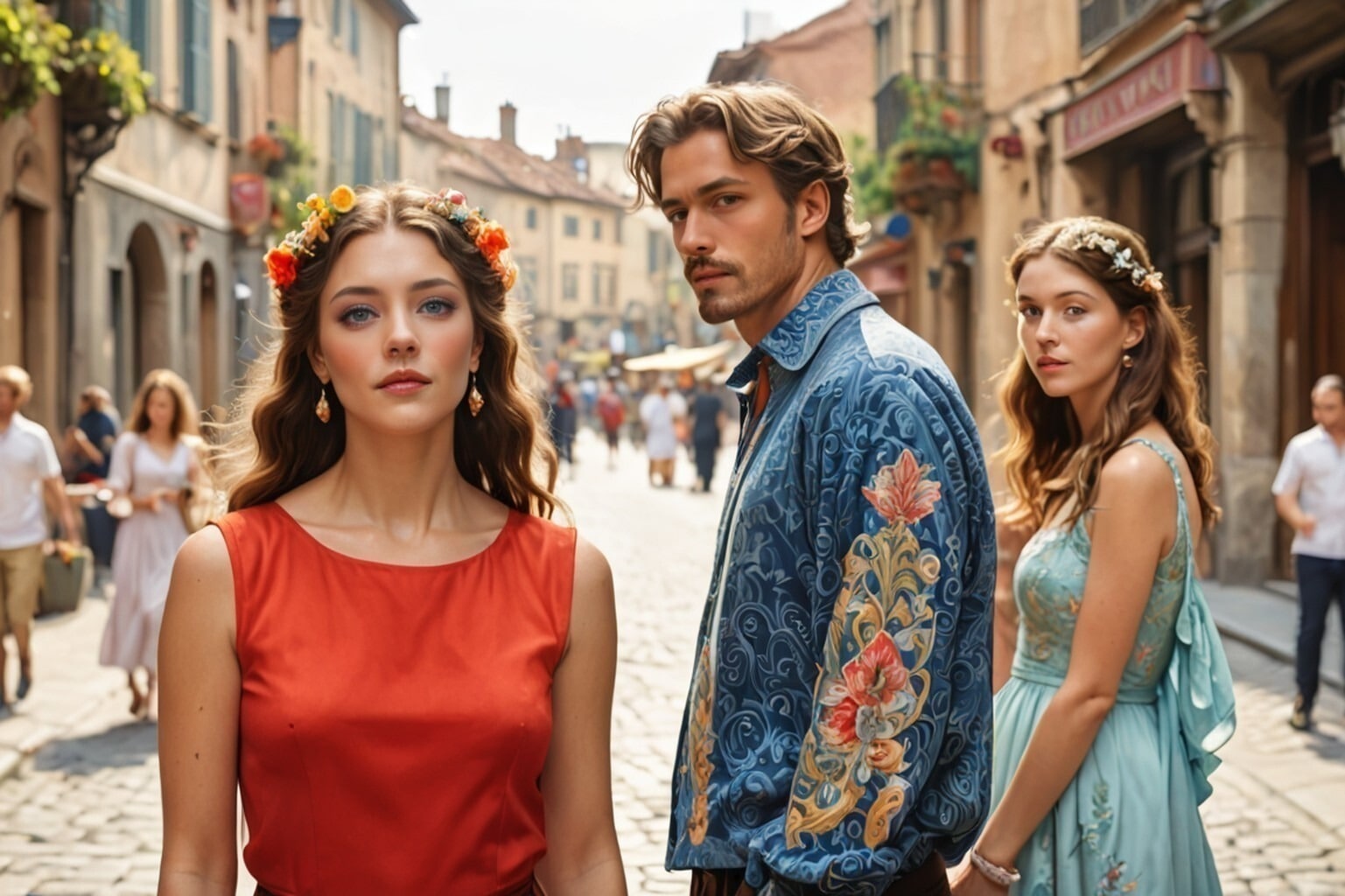 Distracted Boyfriend im Mittelalterstil: Personen verwandeln sich in Ballons und heben ab