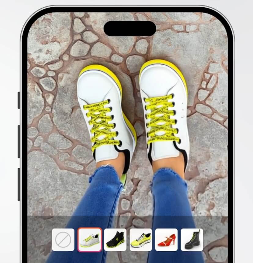 augmented reality shoes try on in real life