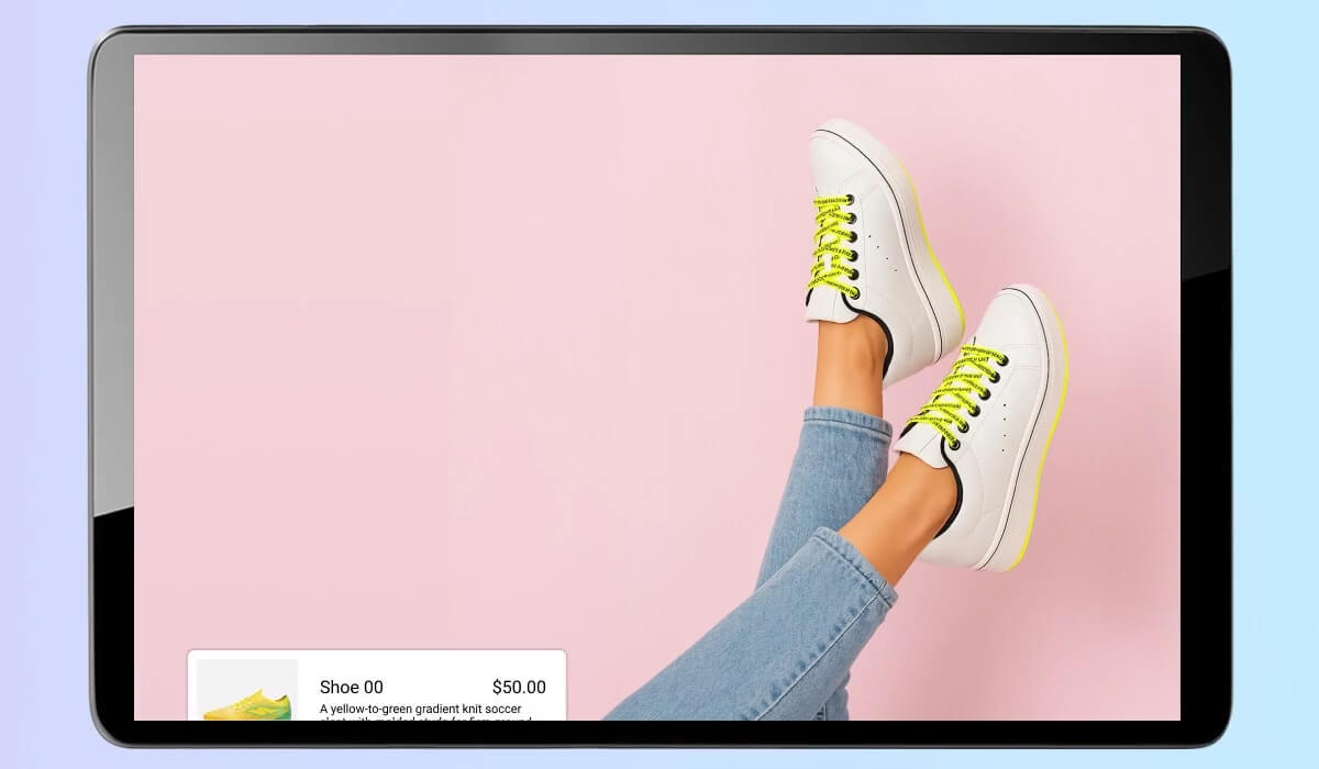 shopping shoes with augmented reality technology