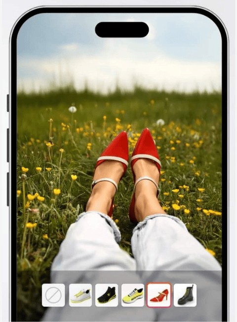 high heel try on with augmented reality