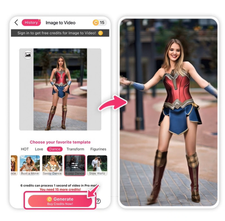 Make your videos dance with AI image to video