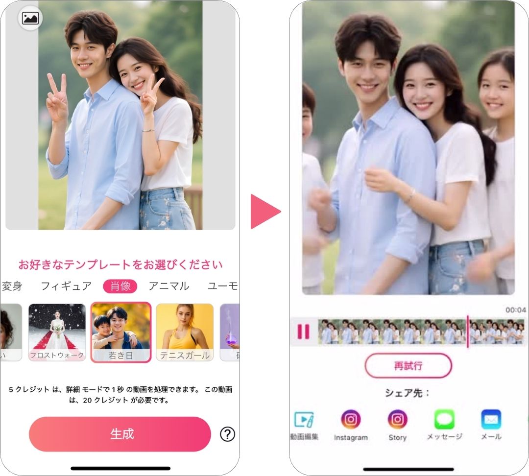 カップルの顔から子供の顔を予想