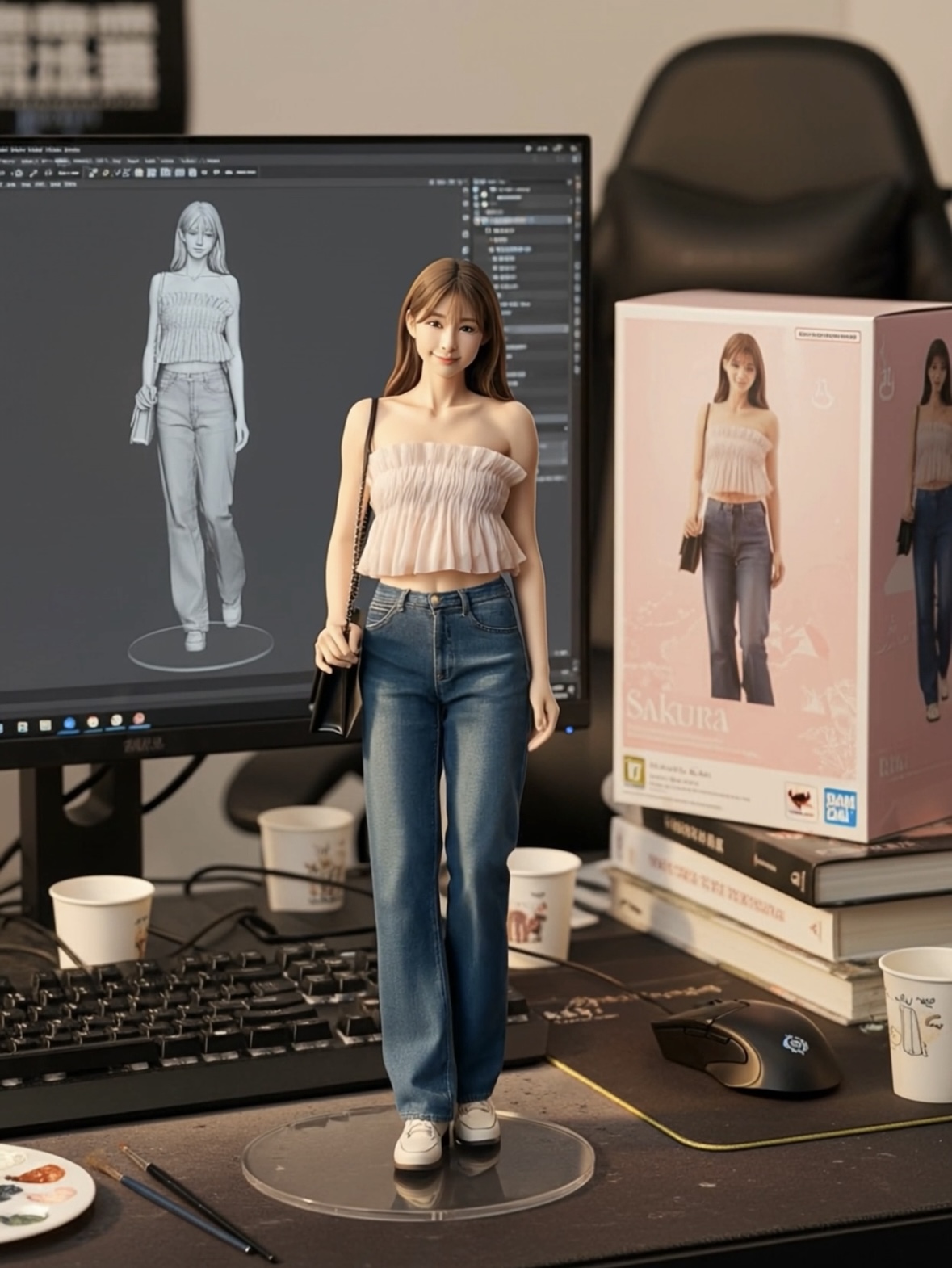 フィギュアを動かした様子