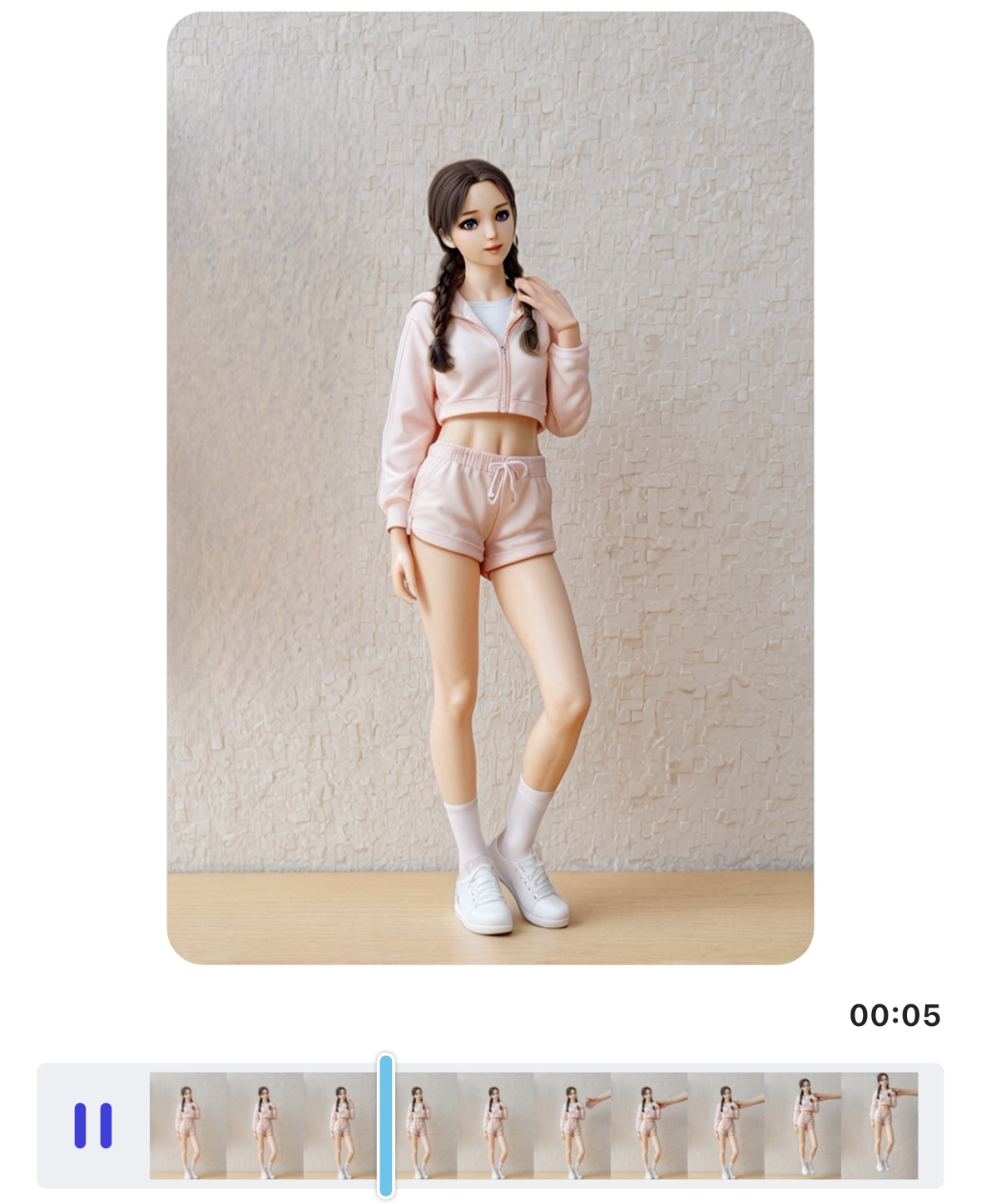 AIフィギュアをアプリで動かす様子