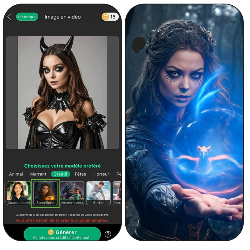 YouCam Vidéo filtre Halloween / Effet Halloween
