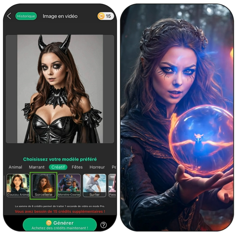 Filtre vidéo d'Halloween : image en vidéo