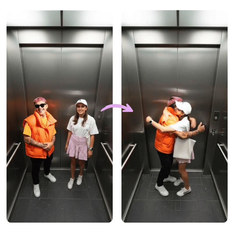foto gemini en el elevador