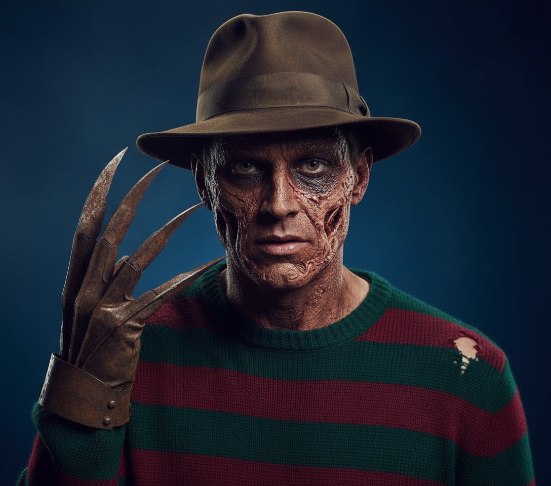 Video IA Halloween prompt : Freddy griffes de la nuit