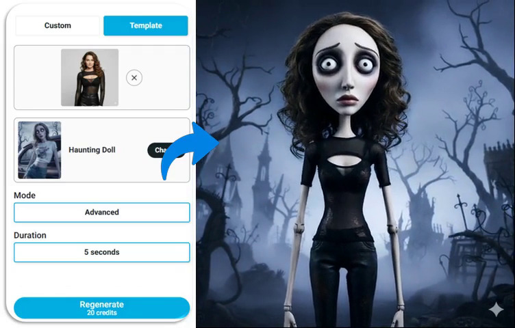 Use AI to turn a photo into Tim Buron's iconic Corpse Bride style video