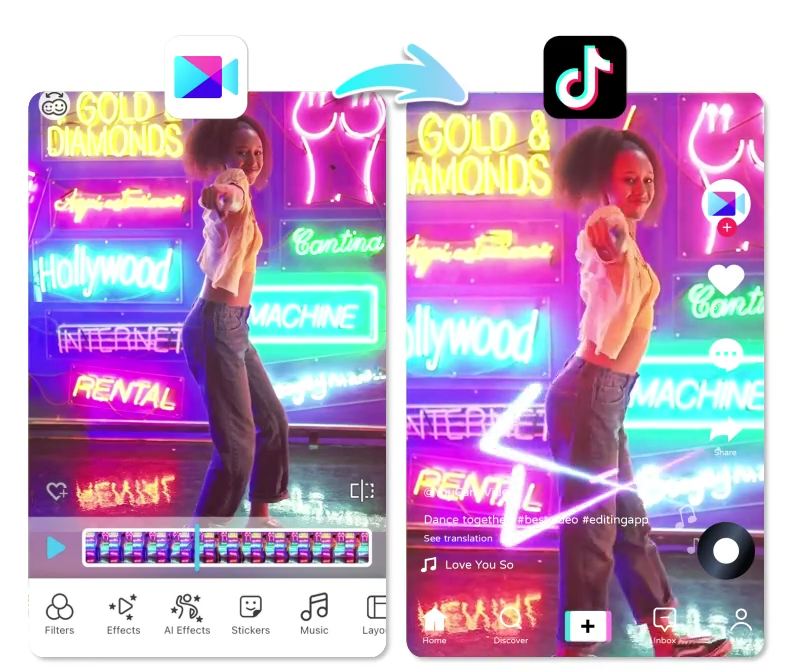 Edit TikTok videos with YouCam Video