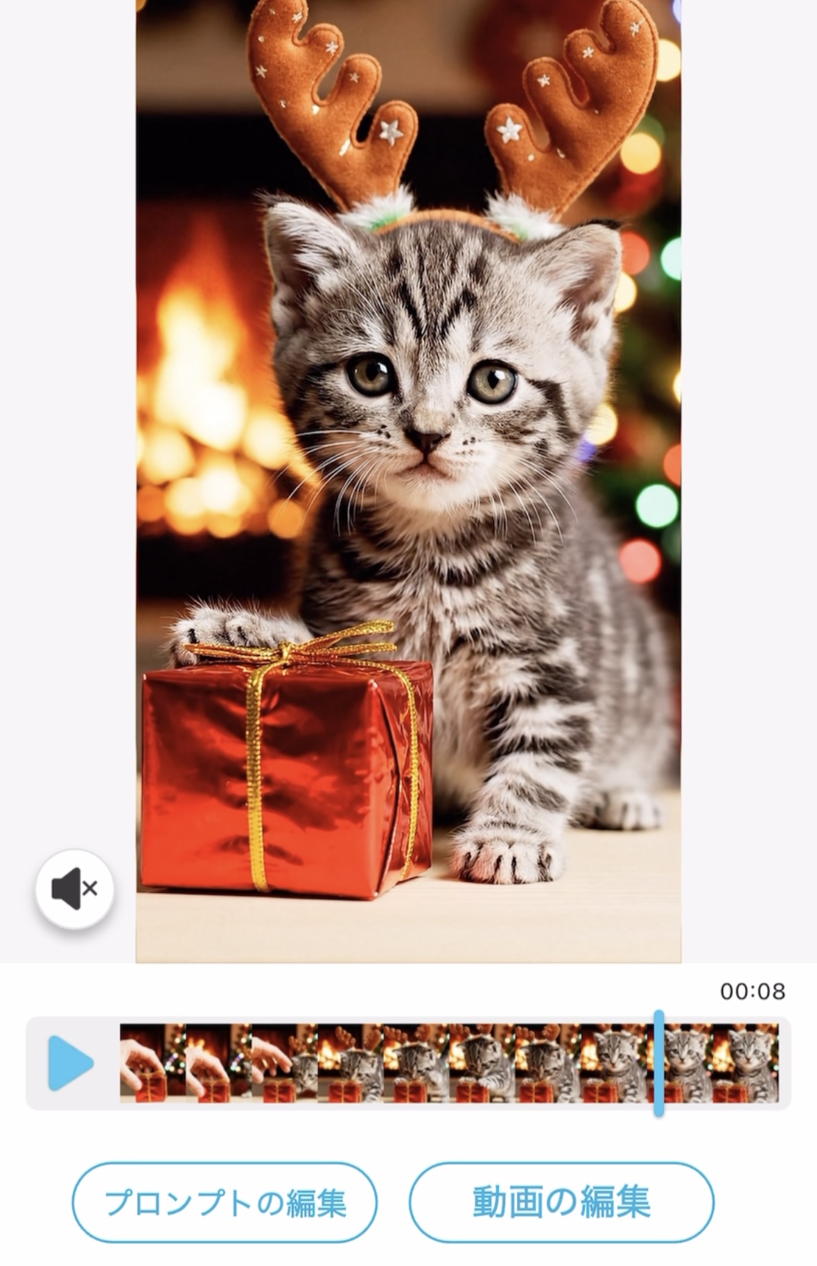 文字からクリスマス動画の生成ができる