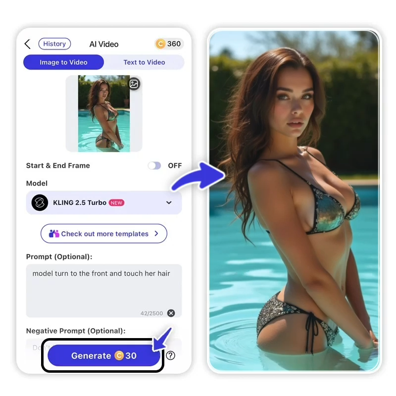 Créer video AI Sexy art fille IA, femme IA, hentai IA