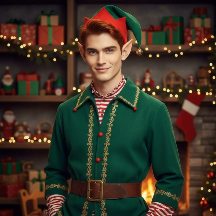 Photo en vidéo de lutin de Noël dansant