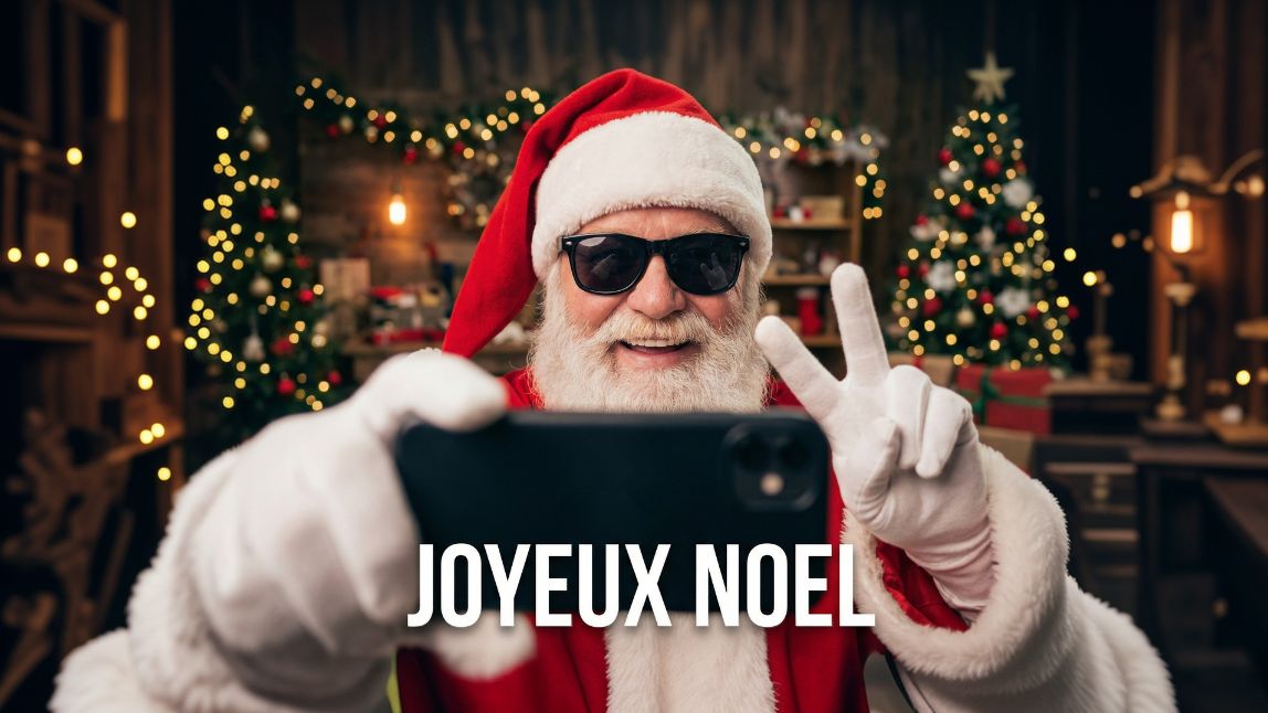 Video IA Père Noël humour drôle, meme de Noel