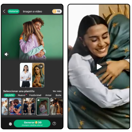 efecto abrazo Virgen de Guadalupe