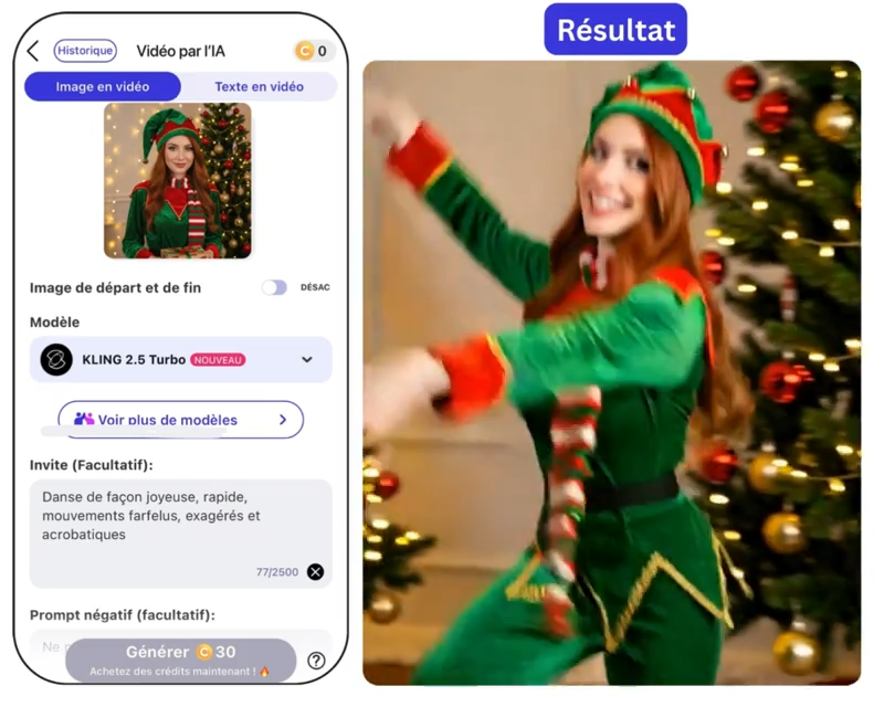 Créer video elf yourself : montage video lutin de noel