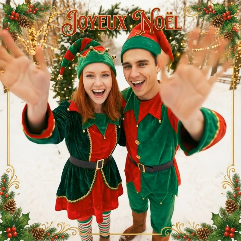 Créer carte video de Noël