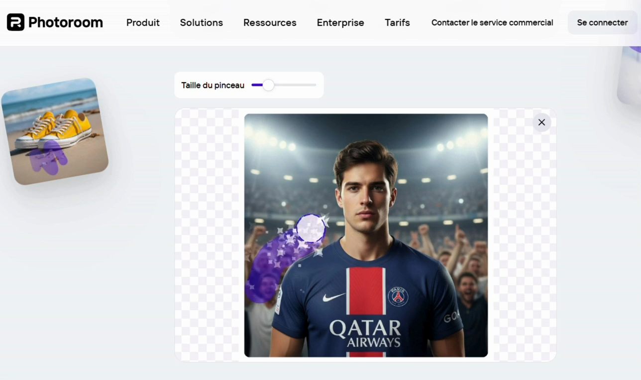 PhotoRoom : supprimet objet sur photo avec gomme magique