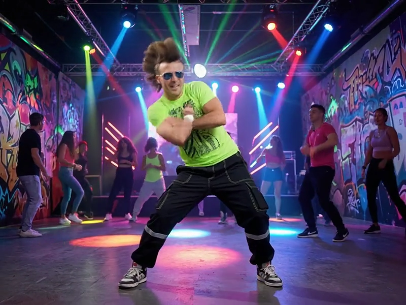 Macron video IA danse tecktonik