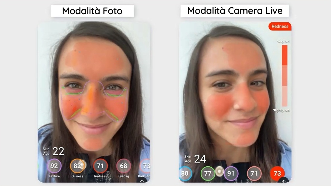 App analisi della pelle del viso AI