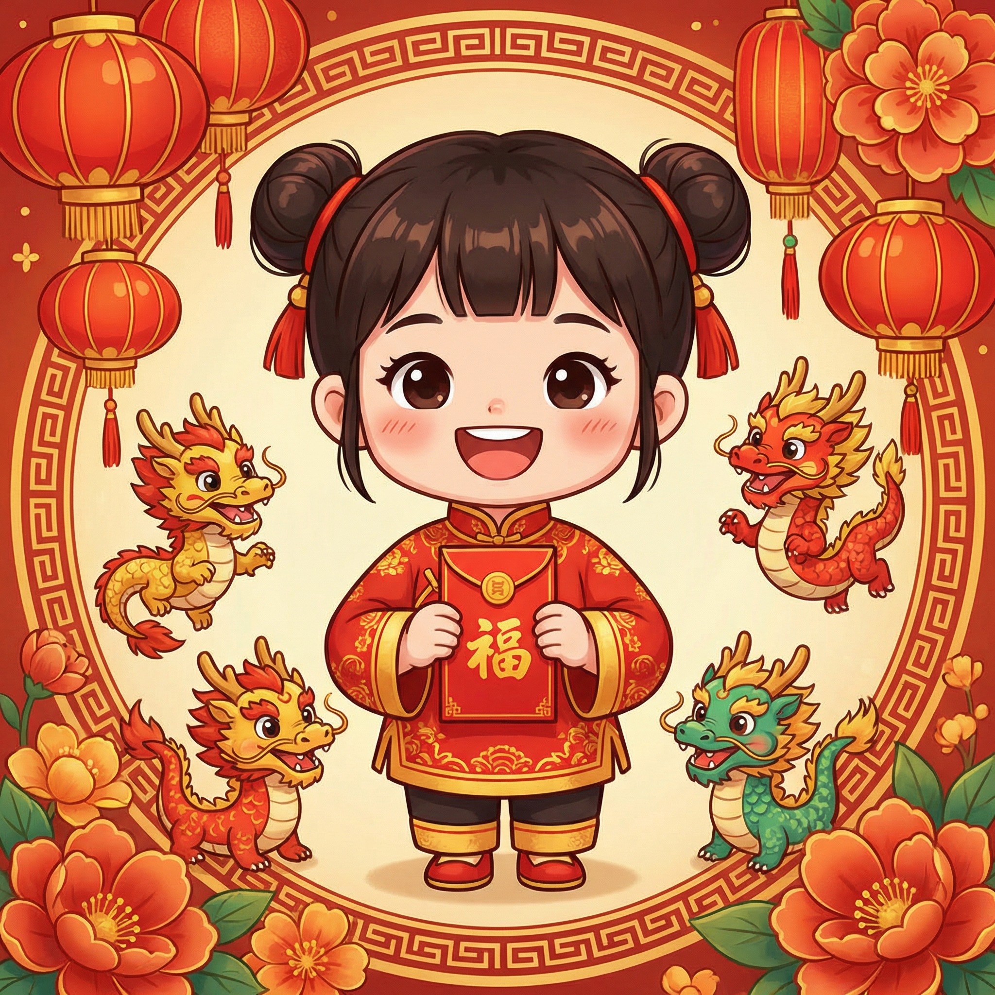 Turn 2026 Chinese new year greeting card into video