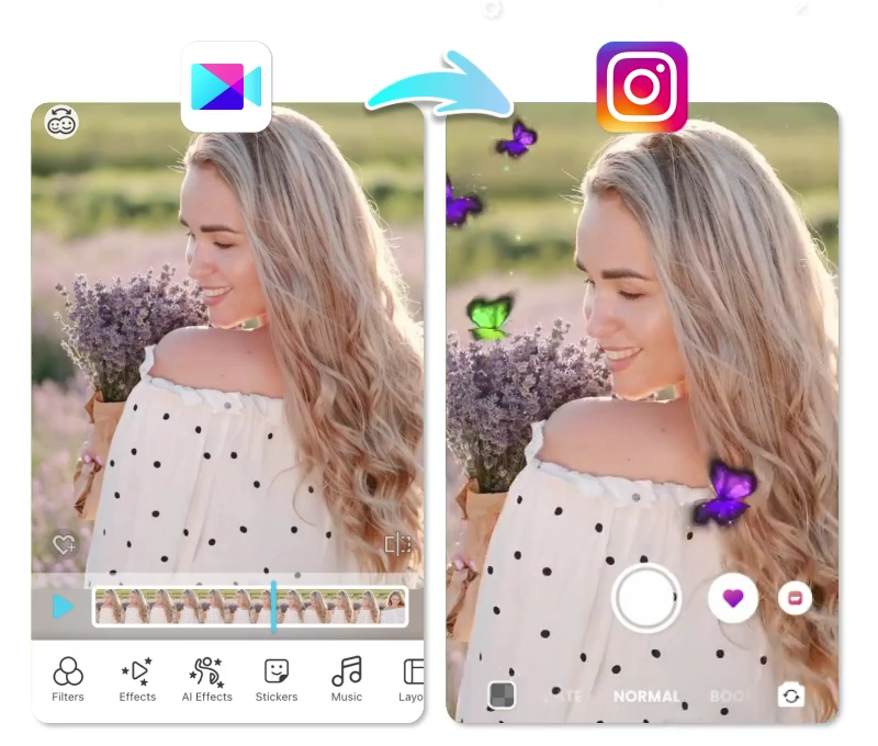 Application montage video reel instagram