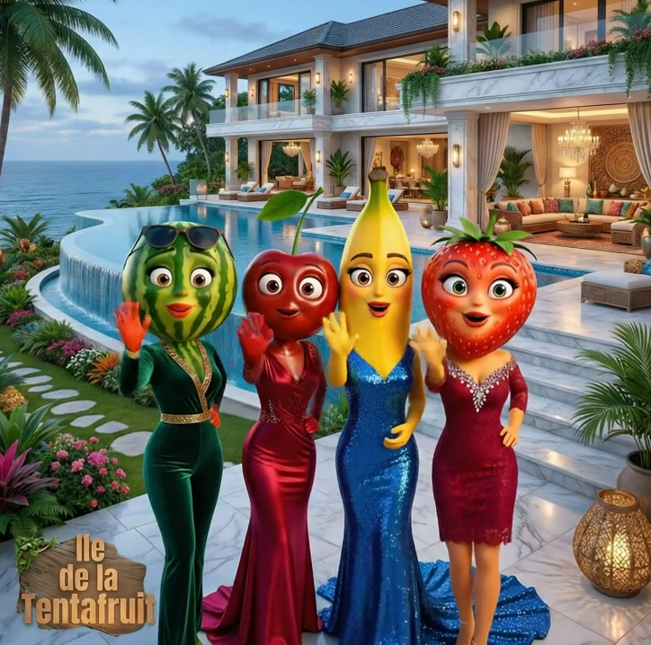 AI Fruit Story : Ile de la tentation sur Tiktok, vidéo de fruits IA