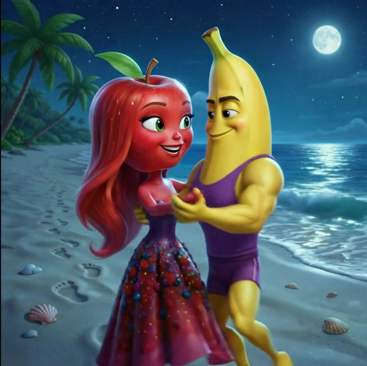 AI Fruit Story : Ile de la tentation sur Tiktok, vidéo de fruits IA