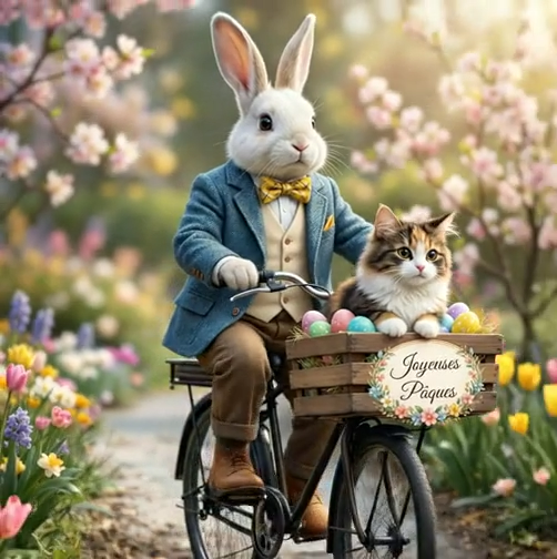 Carte animée vidéo Pâques / animation de Pâques avec lapin et oeufs