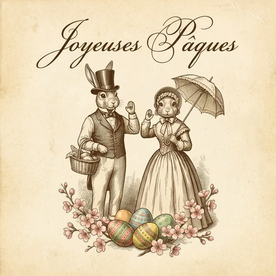 Carte animée vidéo Pâques / animation de Pâques avec lapin et oeufs